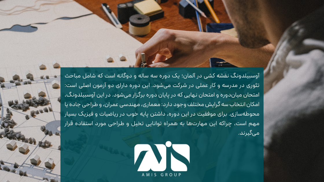 این عکس تعریفی از آوسبیلدونگ نقشه کشی در آلمان است.